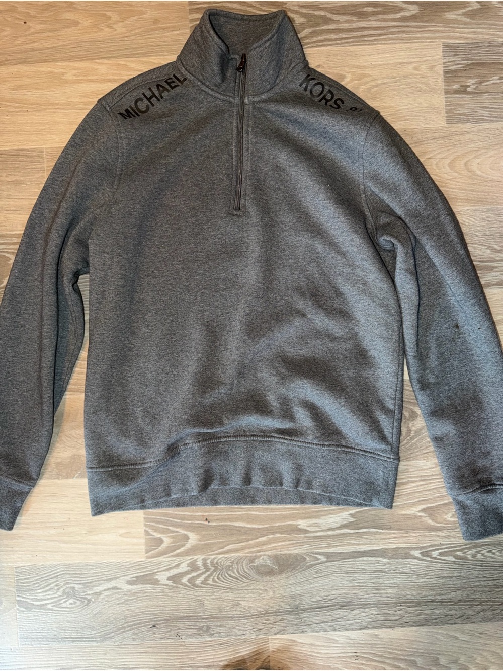 Michael Kors Men's Heather Gray Half-Zip Pullover Sweater